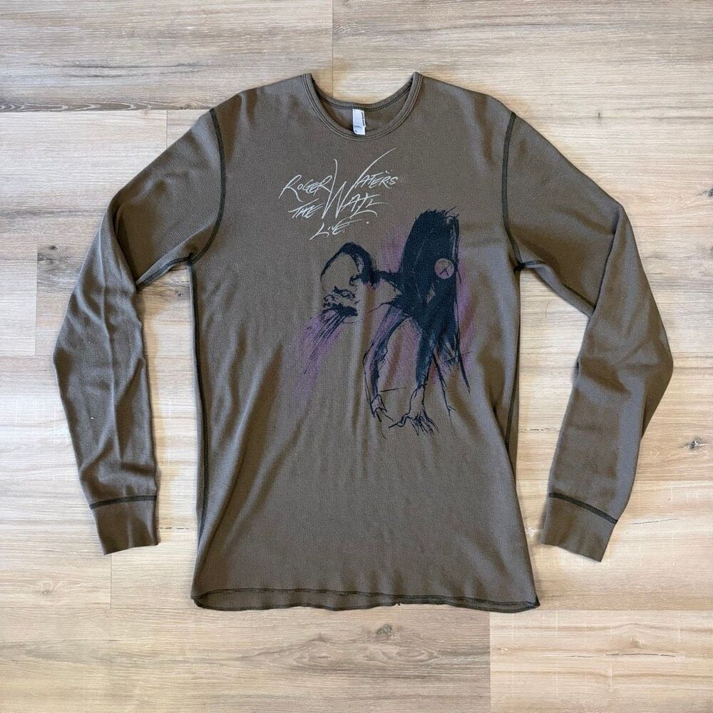 Roger Waters The Wall Live 2012 Tour Green Long Sleeve Thermal Shirt Size XL